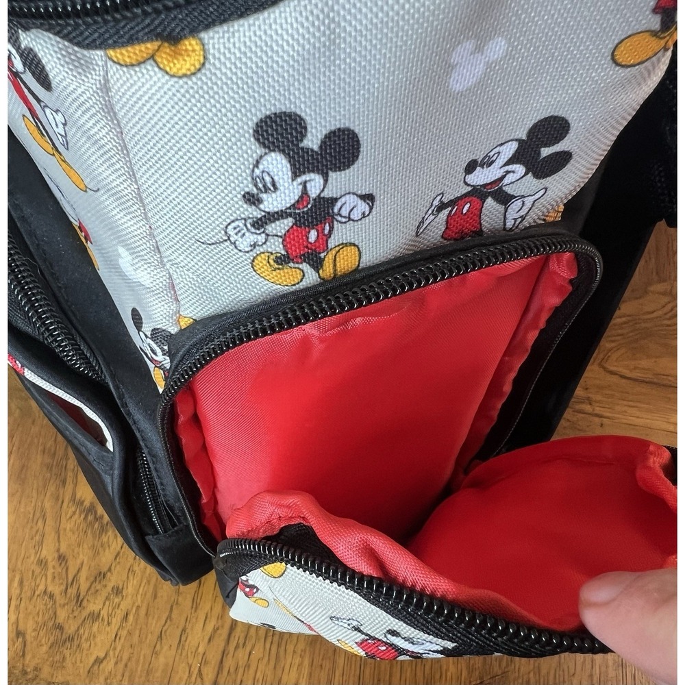 MICKEY MOUSE Diaper Bag 15-in Backpack Changing Pad Clear Pack Multi-Pocket NEW - Picture 8 of 16